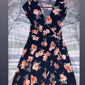 Floral wrap mini dress